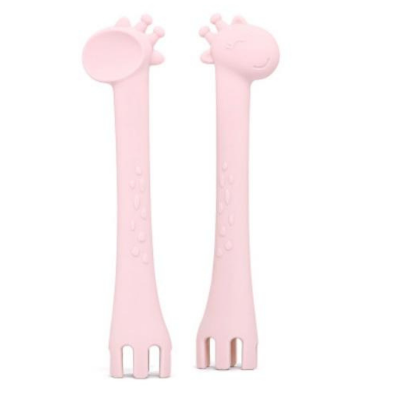 Single Silicone Feeding Spoon + Fork