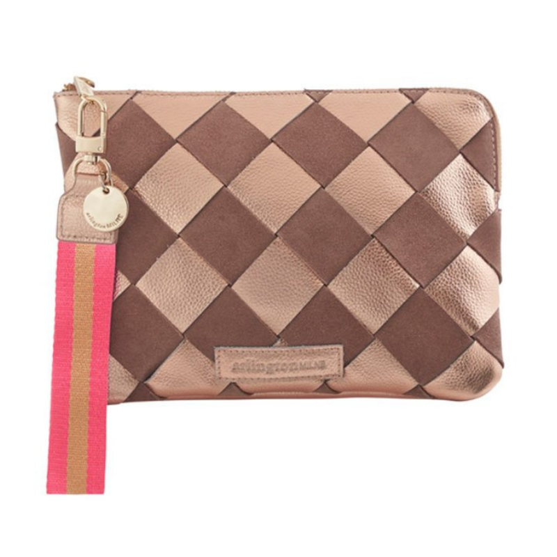 Paige Clutch - Rose + Fawn Weave