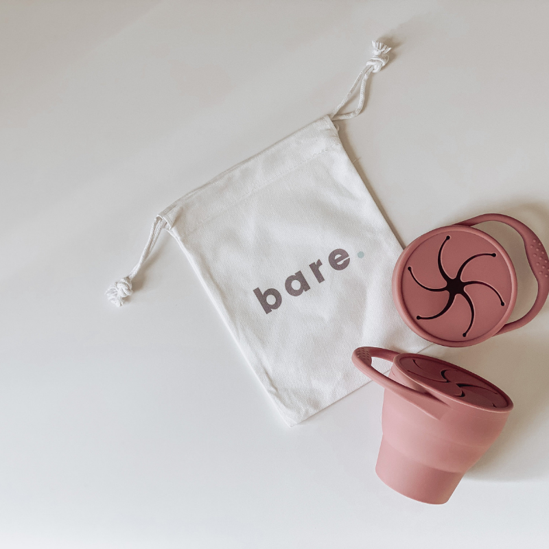 Dusty Rose Silicone Snackie Cup