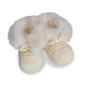 Cutie Faux Fur Pom Pom Booties