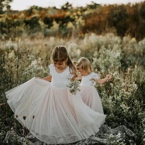 Celeste - Peach + White Dress