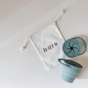 Dusty Blue Silicone Snackie Cup