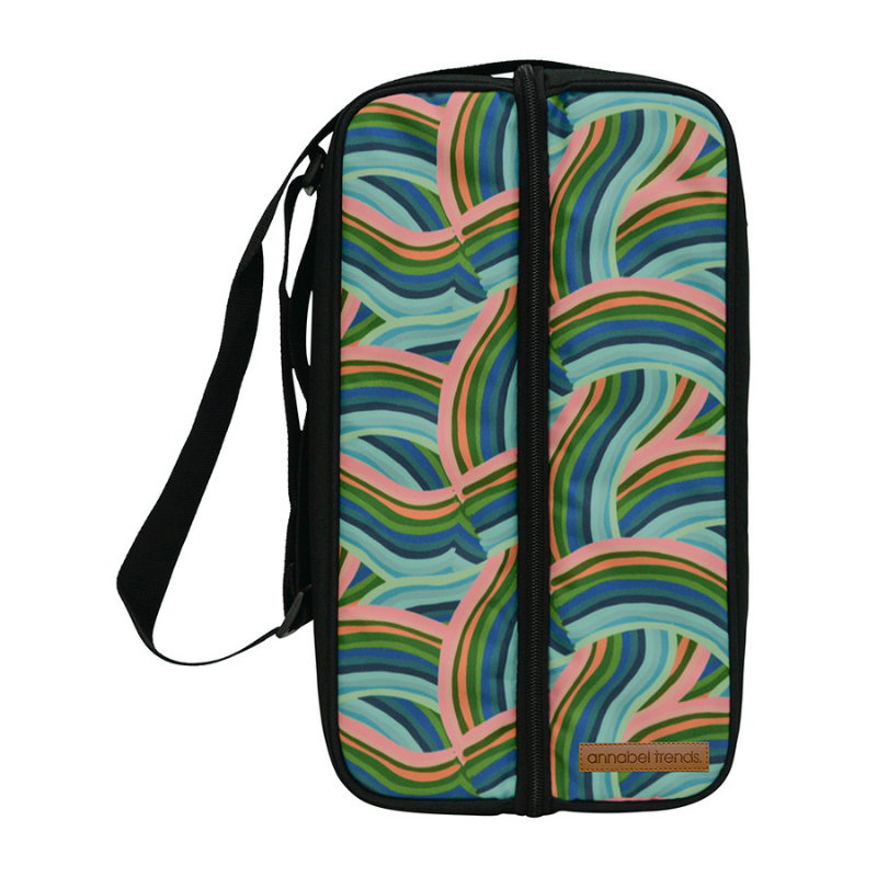 Picnic Bottle Bag - Curved Lines