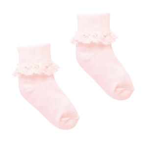 Pale Pink Lace Socks
