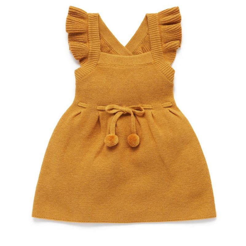 Knitted Pinafore Mustard