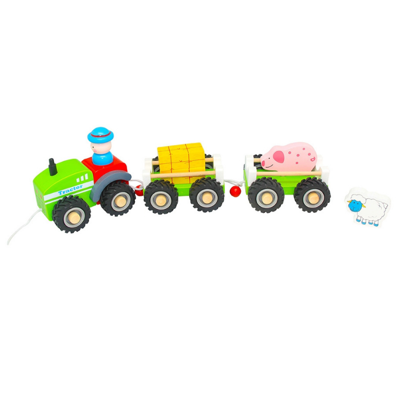 Tractor with Three Carriages