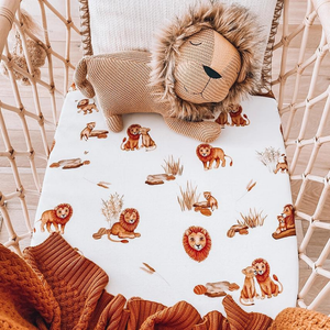 Lion Bassinet Fitted Sheet.
