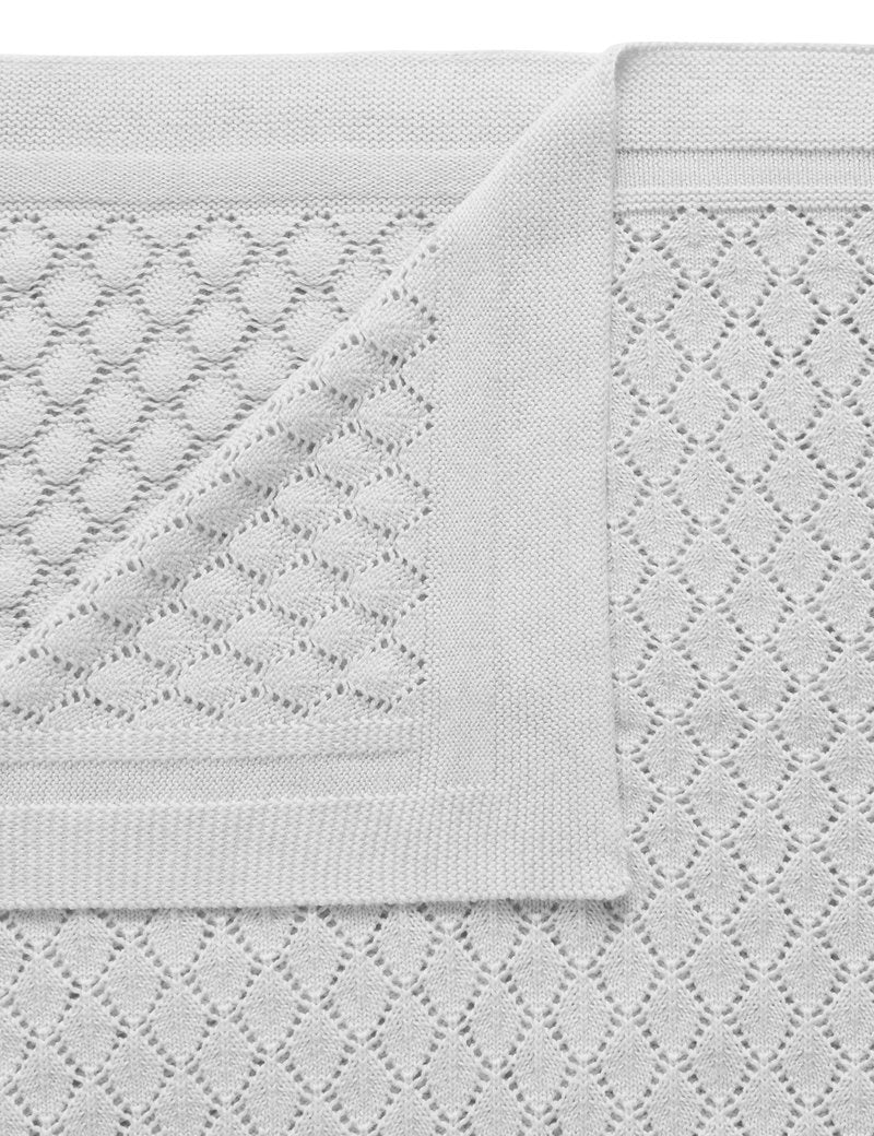 Eyelet Blanket - Grey