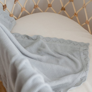 Heirloom Knit Blanket - Sage