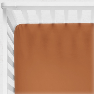 Cinnamon Fitted Cot Sheet