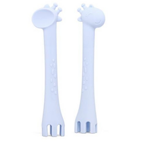 Single Silicone Feeding Spoon + Fork