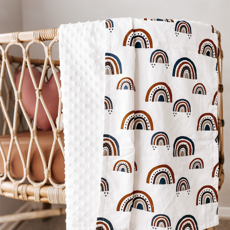 Rainbow Dusk Minky Blanket