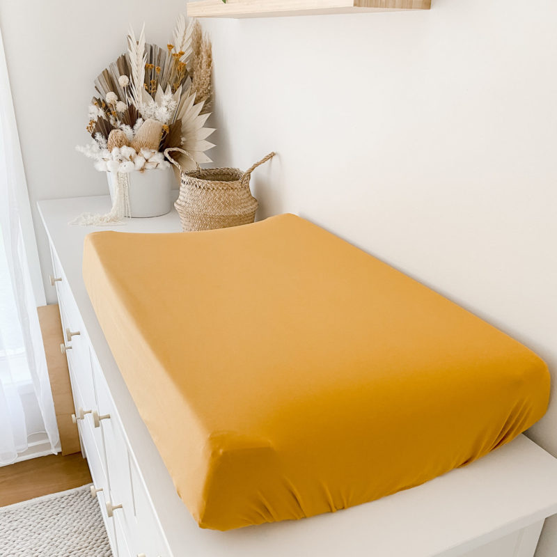 Mustard Bassinet Sheet / Change Mat