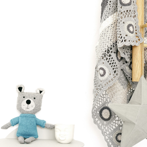 Hand Crochet Blanket - Grey