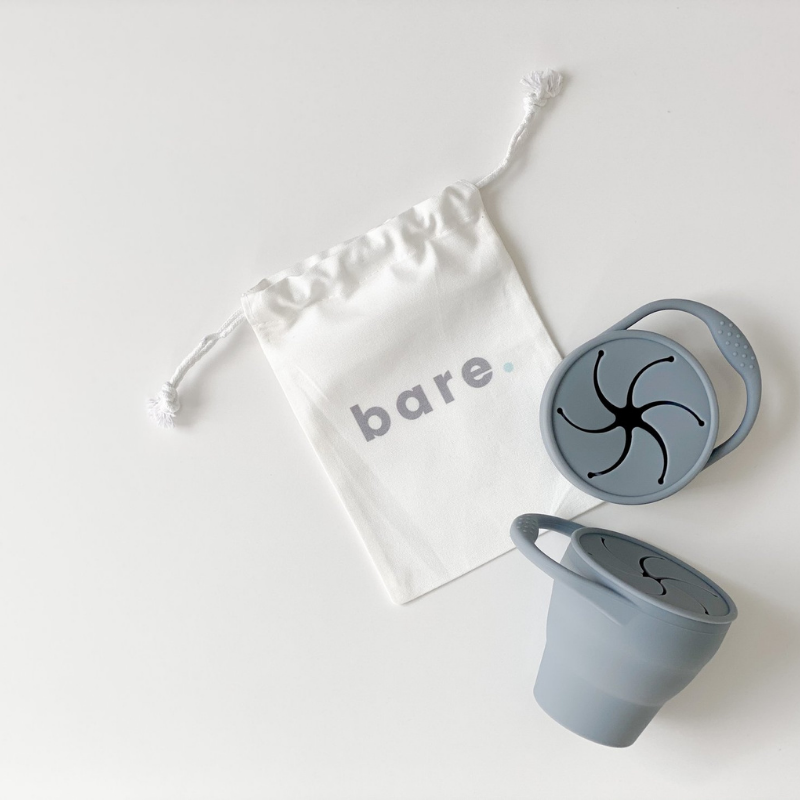 Slate Silicone Snackie Cup