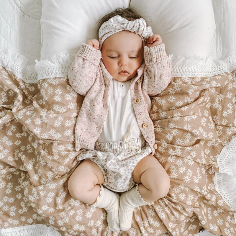 Daisy Fringe Swaddle